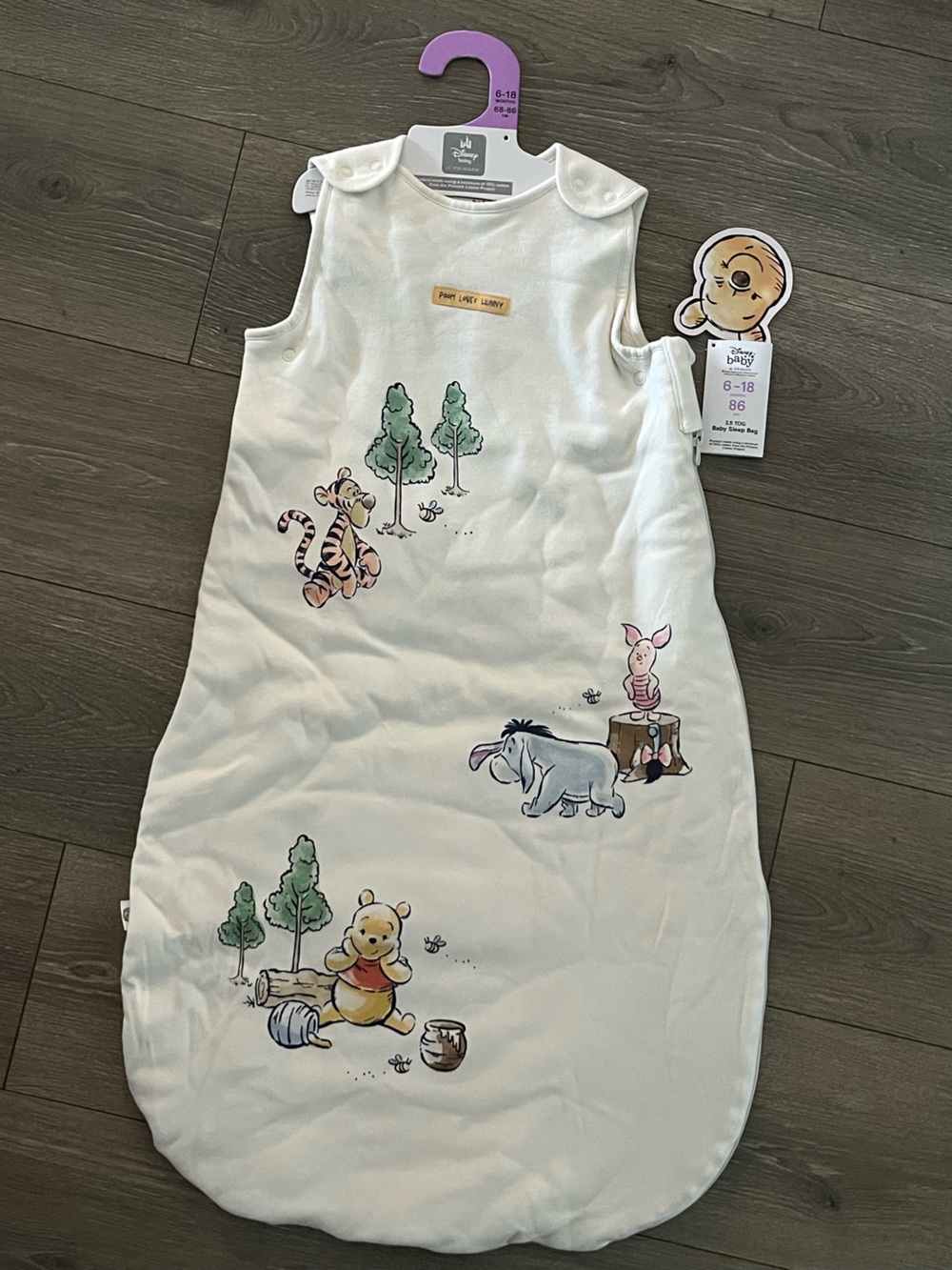 NWT Disney Winnie the Pooh Primark Sleep Sack Sleep Sack Size 6-18 Months